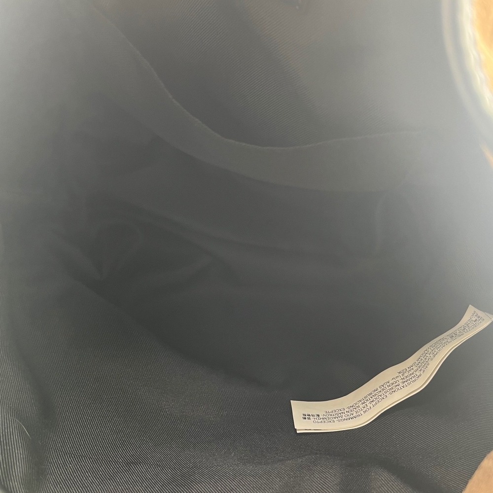 ZARA Brown Suede Bucket Bag Black Leather Trim Drawstring Crossbody Chic City - Picture 9 of 13